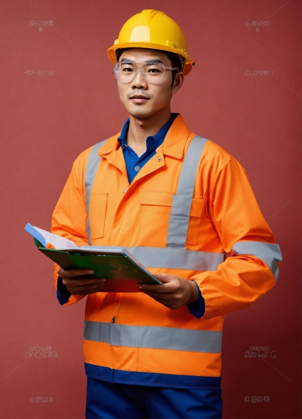Helmet, Hard Hat, Workwear, High-visibility Clothing, Tradesman, Orange