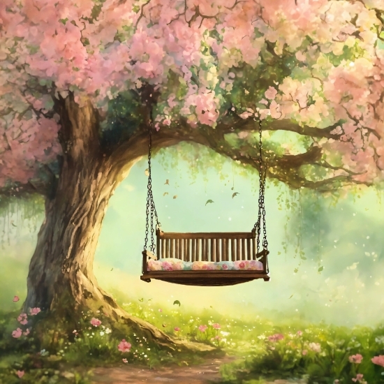Japandi Style, Plant, Nature, Leaf, Outdoor Bench, Branch
