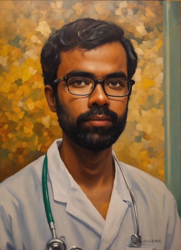 Large Framed Art, Forehead, Glasses, Vision Care, Beard, Organ