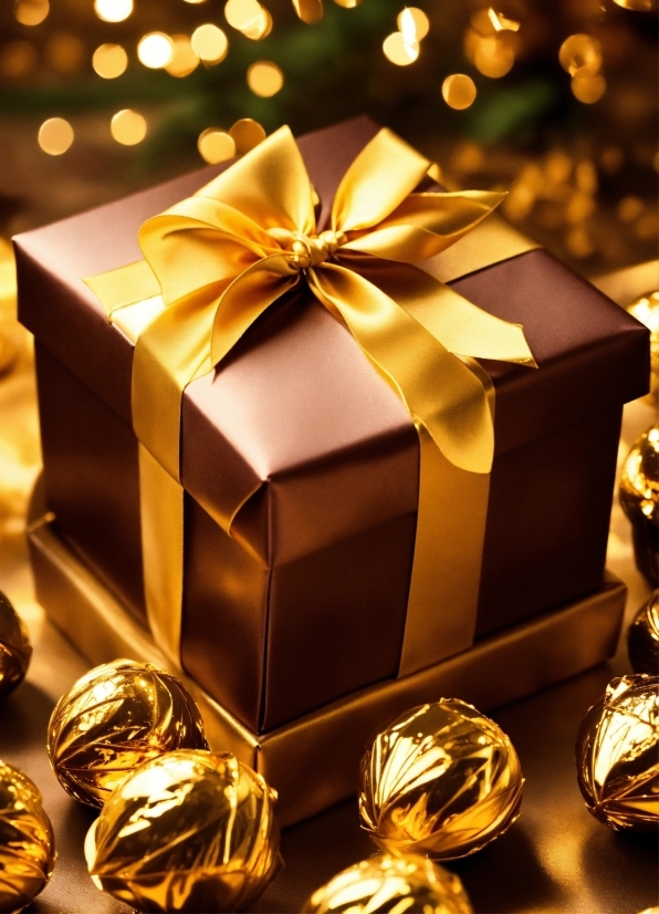 Light, Gold, Amber, Yellow, Gift Wrapping, Material Property