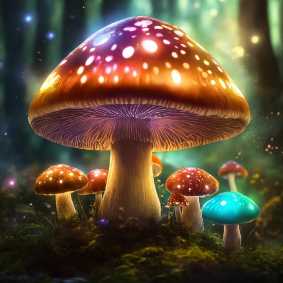 Light, Mushroom, Nature, Natural Landscape, Plant, Natural Environment