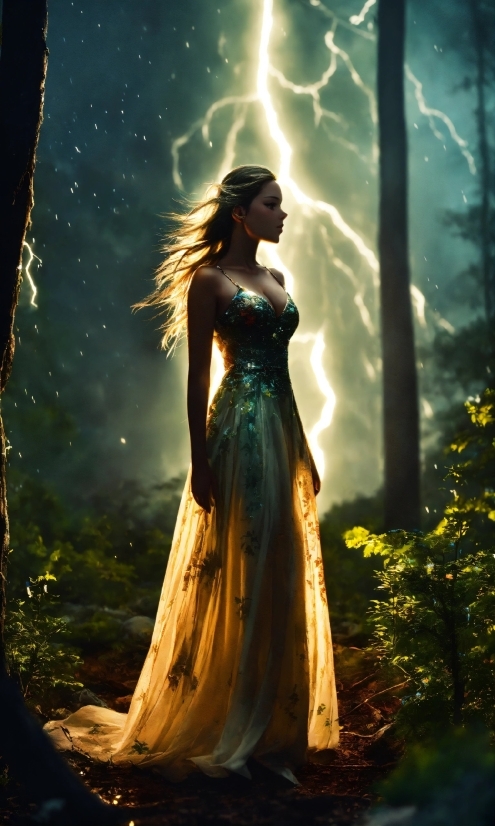 Light, People In Nature, Flash Photography, Gown, Sunlight, Plant