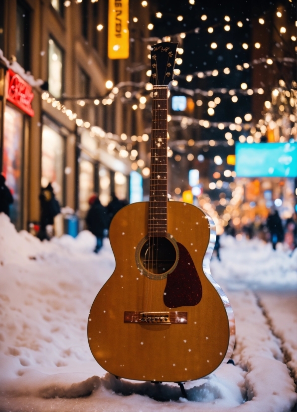 Musical Instrument, Guitar, Snow, Light, String Instrument, Guitar Accessory