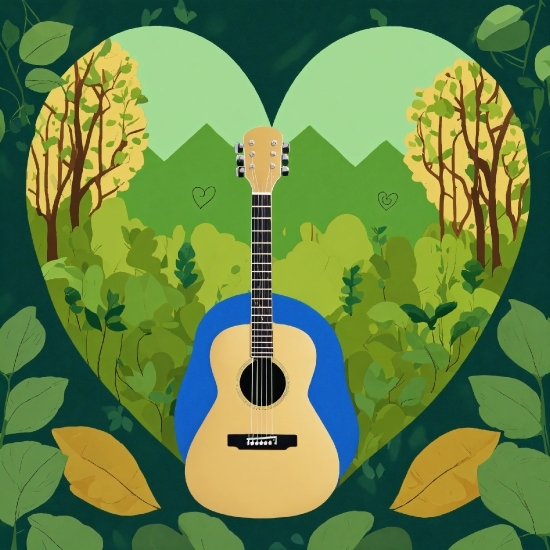 Musical Instrument, People In Nature, Leaf, Nature, Botany, Guitar Accessory
