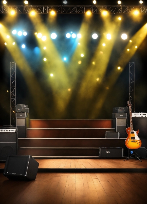 Musical Instrument, Stage Is Empty, Entertainment, Musician, Musical Instrument Accessory, Guitar Accessory