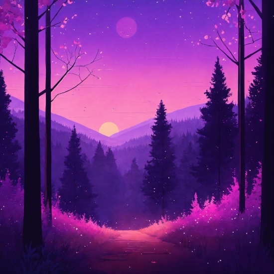 Online Video Creator With Music, Sky, Plant, Atmosphere, Purple, Natural Landscape