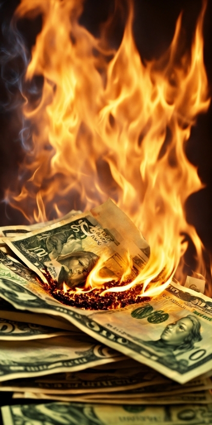 Orange, Fire, Heat, Flame, Gas, Banknote