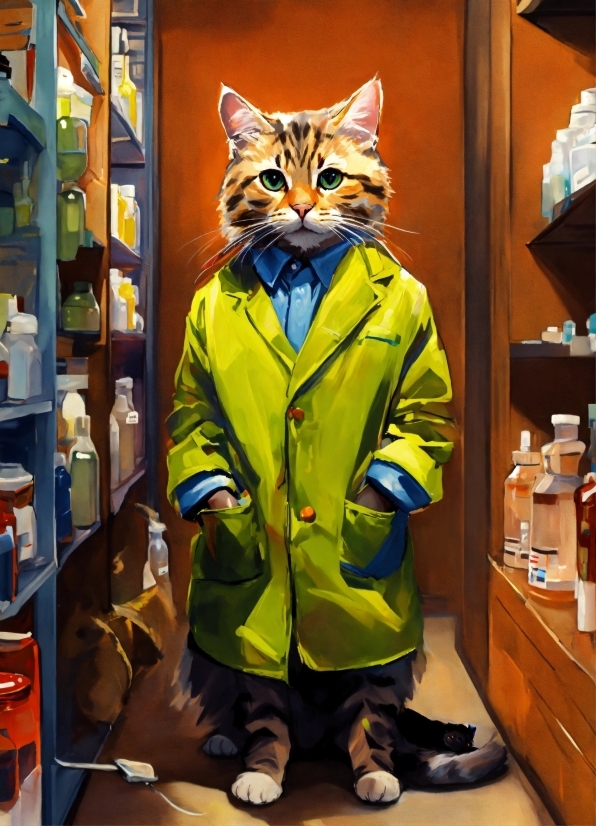 Outerwear, Cat, Sleeve, Textile, Carnivore, Window