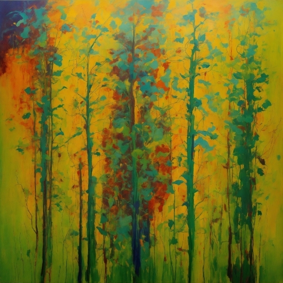 Paint, Branch, Wood, Orange, Natural Landscape, Art Paint