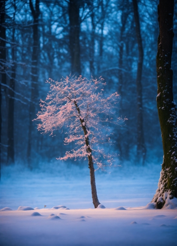 Plant, Atmosphere, Snow, Natural Landscape, Branch, Wood