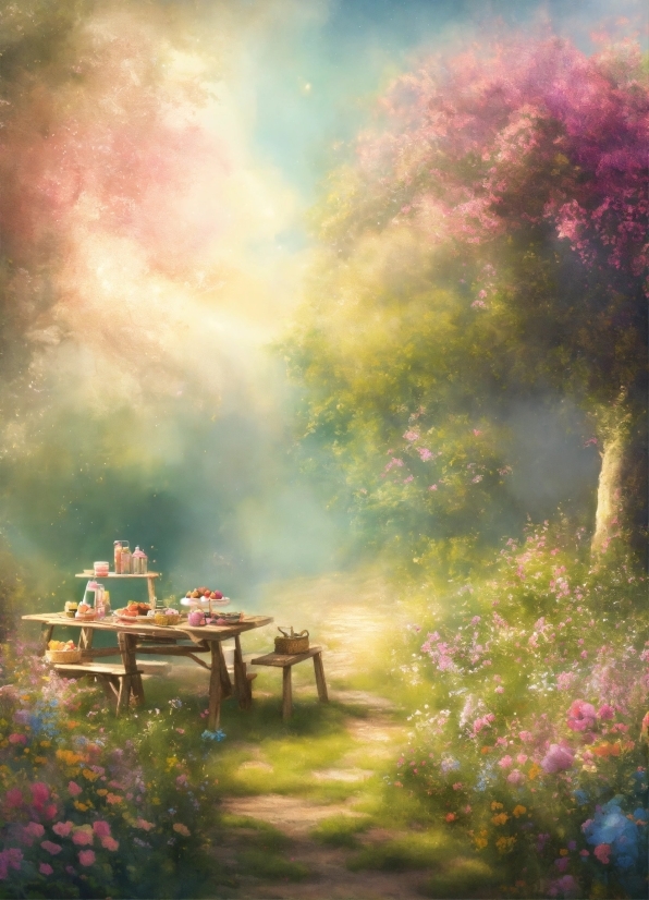 Plant, Atmosphere, Table, Flower, Light, Natural Landscape