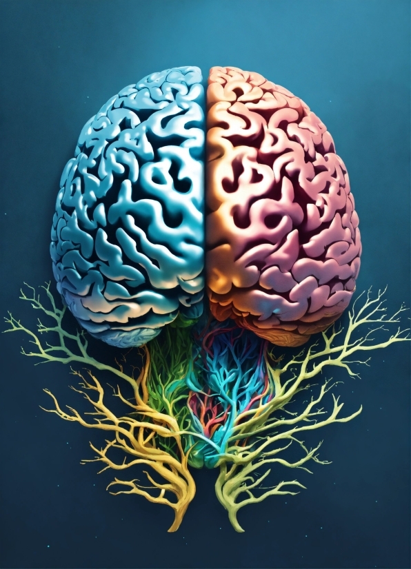 Plant, Brain, Organism, Font, Brain, Art