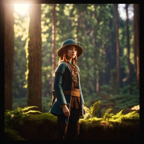 Plant, Hat, People In Nature, Flash Photography, Wood, Sun Hat