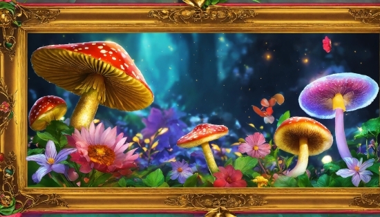 Plant, Mushroom, Flower, Organism, Art, Terrestrial Plant