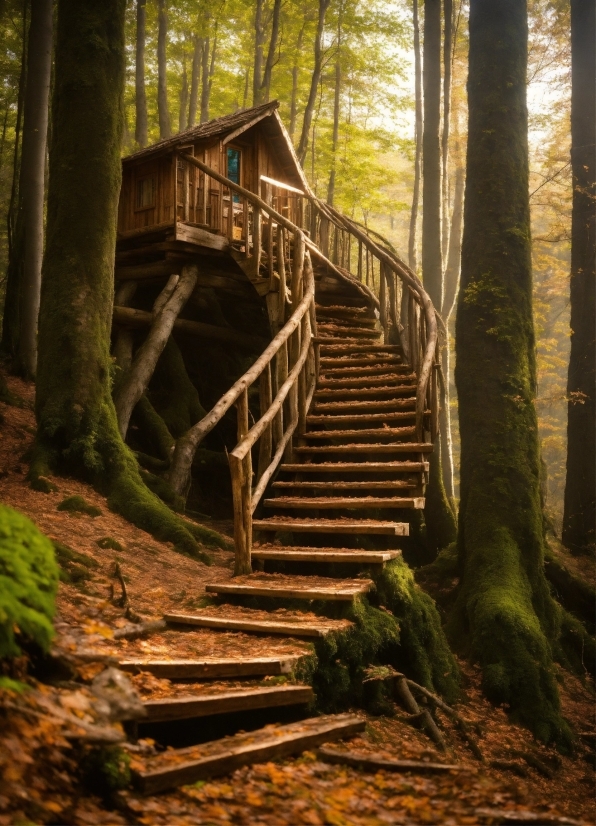 Plant, Stairs, Natural Landscape, Wood, Tree, Branch