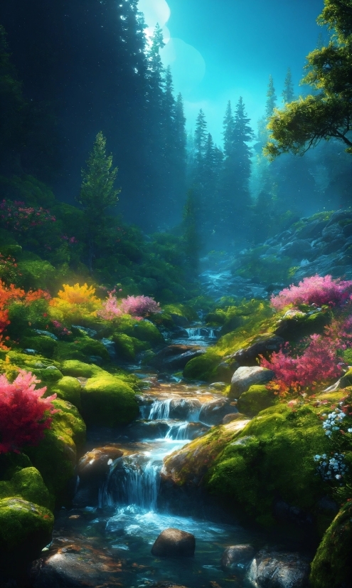 Plant, Water, Flower, Sky, Light, Natural Landscape