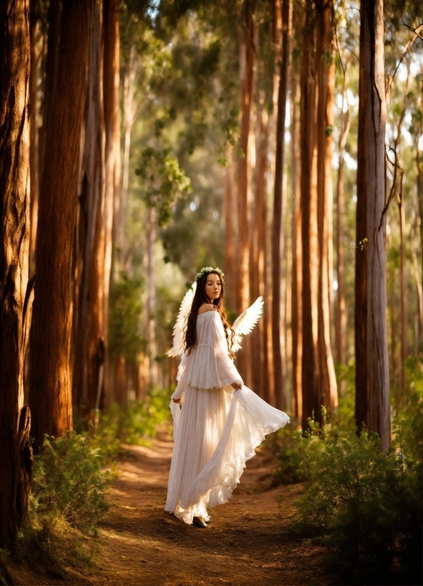 Plant, Wedding Dress, Dress, People In Nature, Leaf, Natural Environment