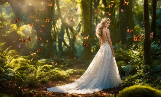 Plant, Wedding Dress, People In Nature, Light, Nature, Natural Environment