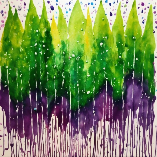 Purple, Art Paint, Plant, Art, Terrestrial Plant, Line