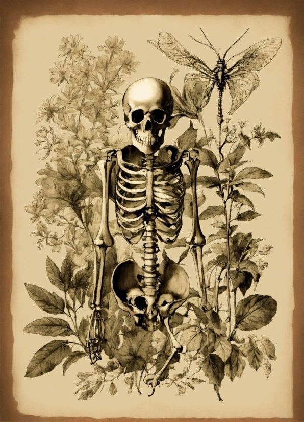 Rib, Bone, Font, Skeleton, Skull, Art