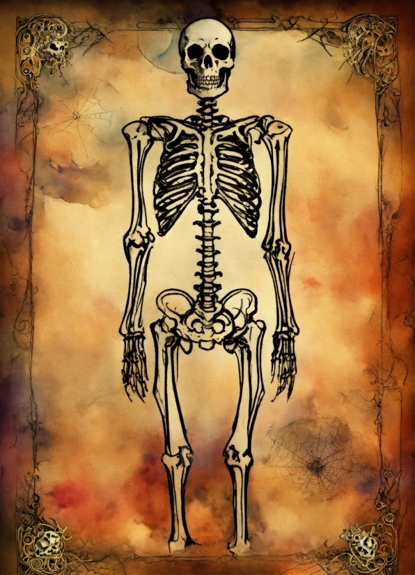 Rib, Human Anatomy, Art, Font, Line, Skeleton