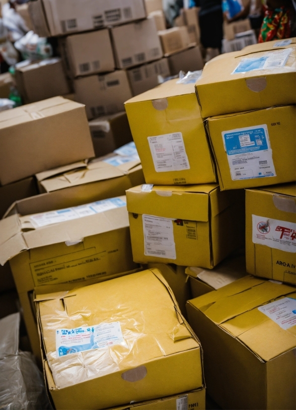 Shipping Box, Packing Materials, Package Delivery, Yellow, Relocation, Carton
