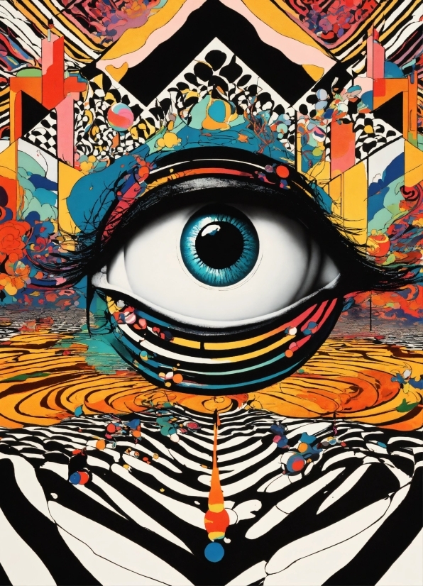 Skull Graphic Design, Eye, Organ, Eyelash, Paint, Art