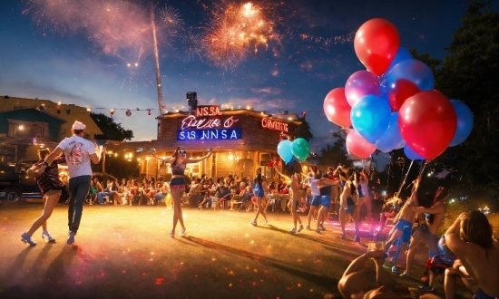 Sky, Fireworks, World, Entertainment, Balloon, Fun