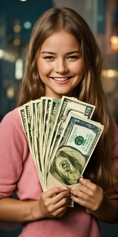 Smile, Photograph, Green, Banknote, Currency, Happy