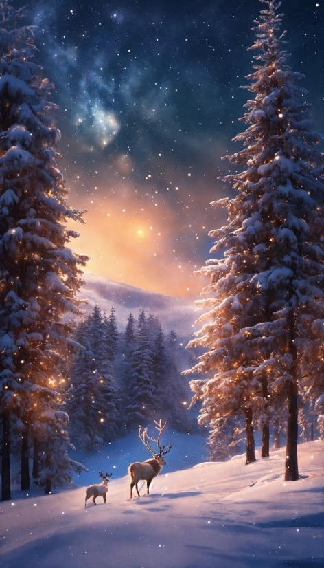 Snow, Plant, Atmosphere, Photograph, Sky, Light