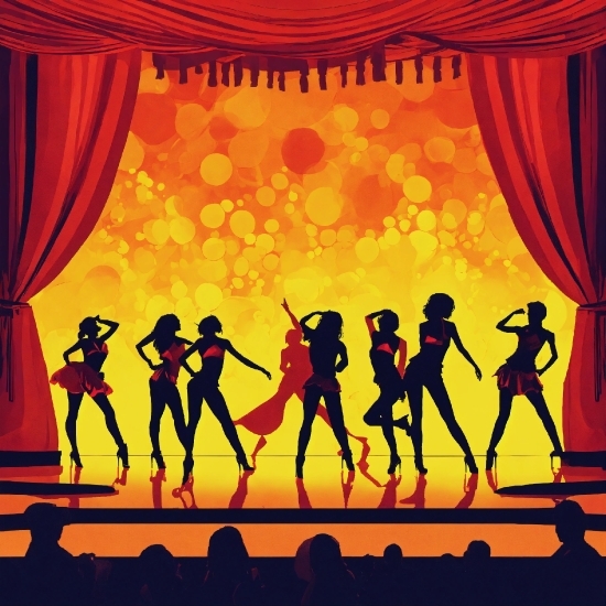 Theater Curtain, Light, Entertainment, Performing Arts, Yellow, Stage