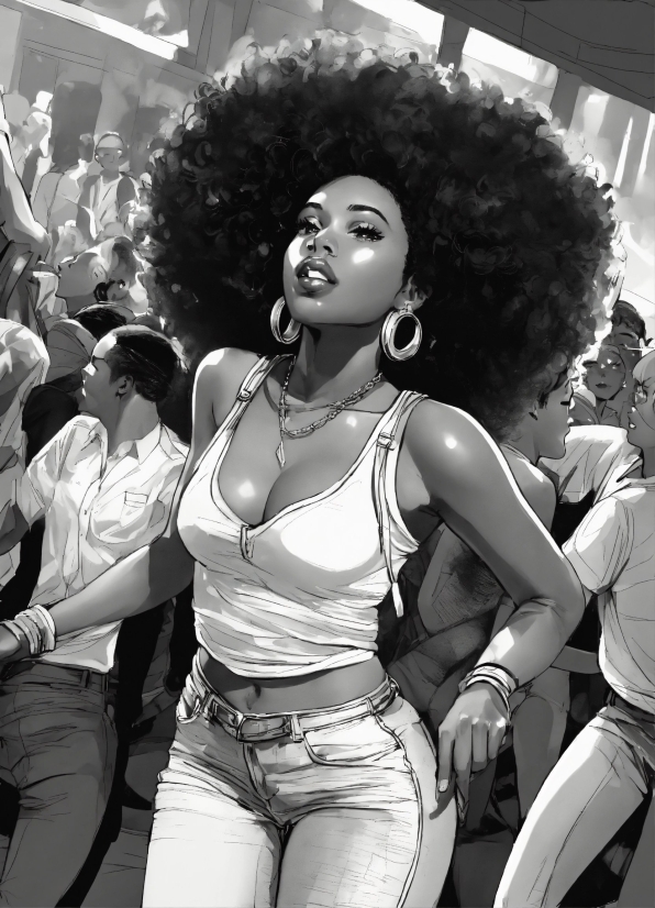 Tools To Learn Graphic Design, Hairstyle, Black, Jheri Curl, Black-and-white, Thigh