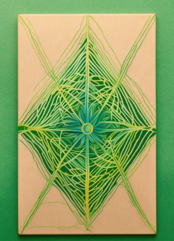 Triangle, Art, Terrestrial Plant, Grass, Evergreen, Symmetry