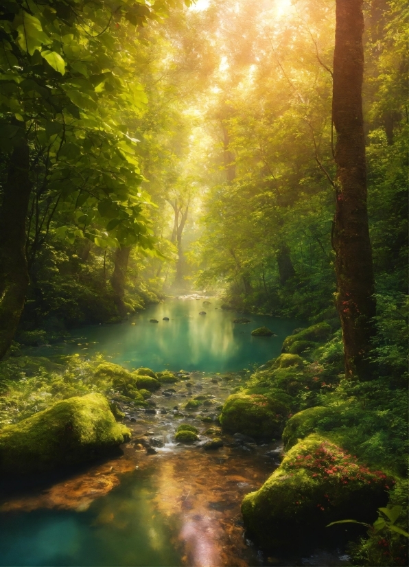 Vector Drawing Program, Water, Plant, Natural Landscape, Branch, Fluvial Landforms Of Streams