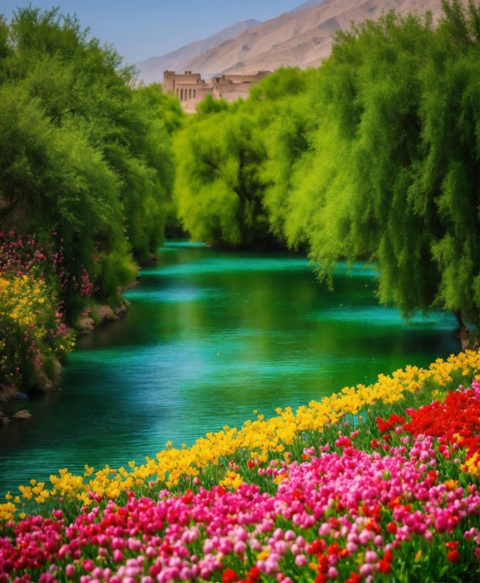 Water, Flower, Plant, Sky, Green, Natural Landscape