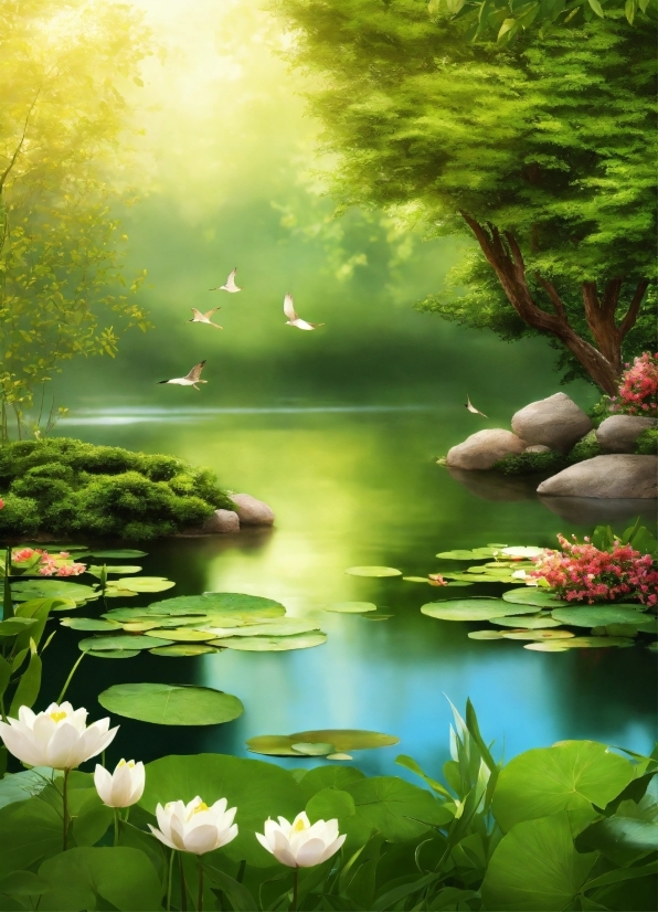 Water, Flower, Plant, Water Resources, Light, Natural Landscape