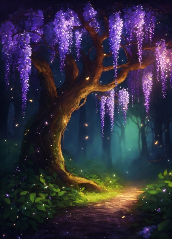 Wondershare Filmora Watermark, Plant, Purple, Branch, World, Natural Landscape