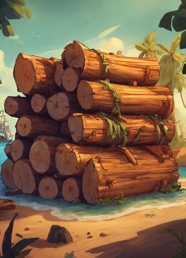 Wood, Logging, Trunk, Plant, Tree, Biome