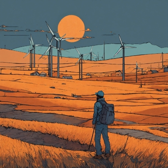 Alien Illustration, Ecoregion, Sky, Natural Landscape, People In Nature, Slope