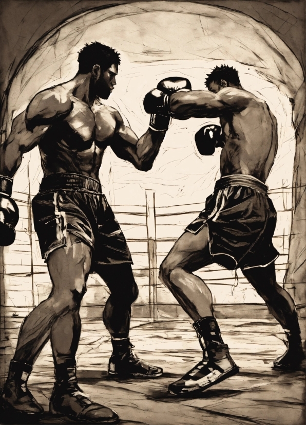 Anime Sexy Wallpaper, Muscle, Duel, Shorts, Standing, Strike