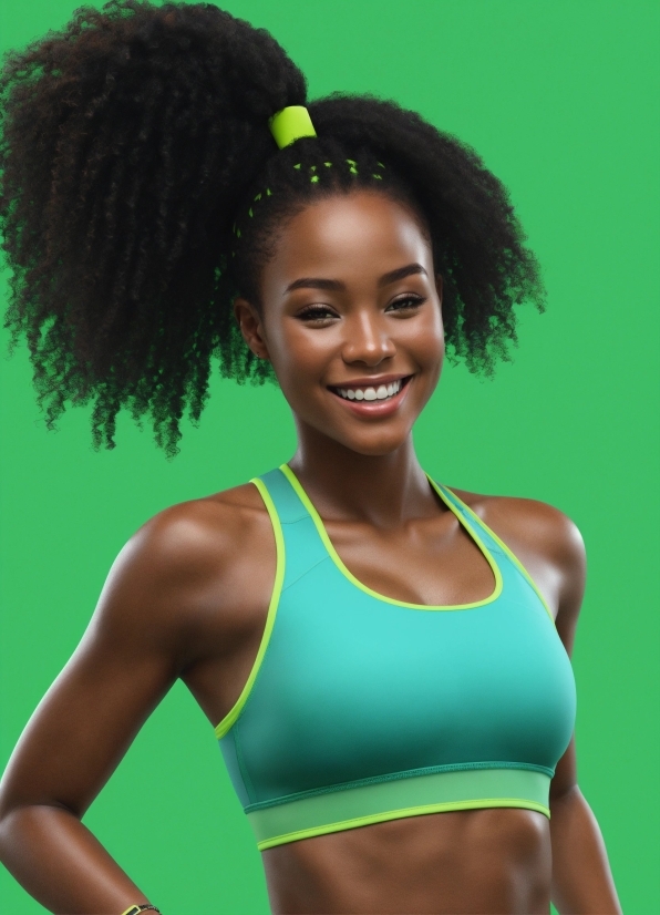 Anime Wallpaper 4k Phone, Smile, Jheri Curl, Green, Human, Fashion