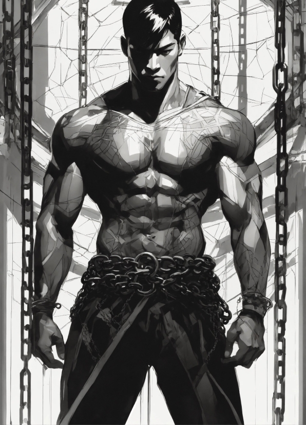 Anime Wallpaper For Wall, Arm, Muscle, Cartoon, Black, Human