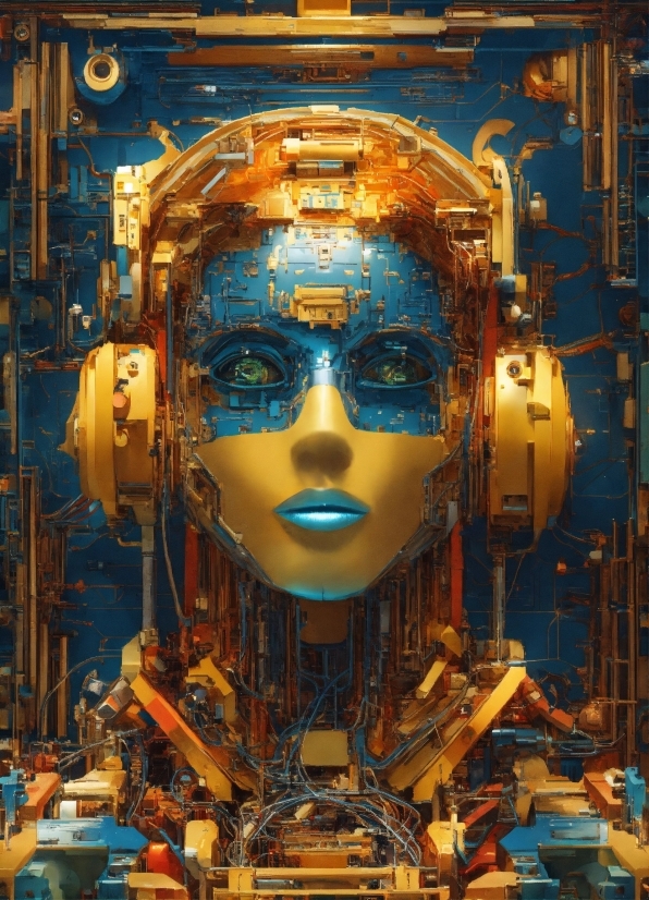 Art, Space, Fictional Character, Electric Blue, Machine, City