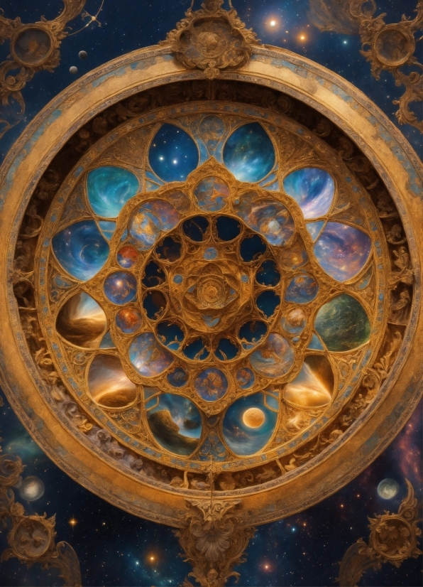 Art, Symmetry, Pattern, Circle, Ceiling, Holy Places