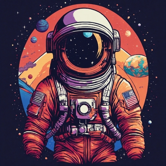 Astronaut, Art, Font, Space, Symmetry, Electric Blue
