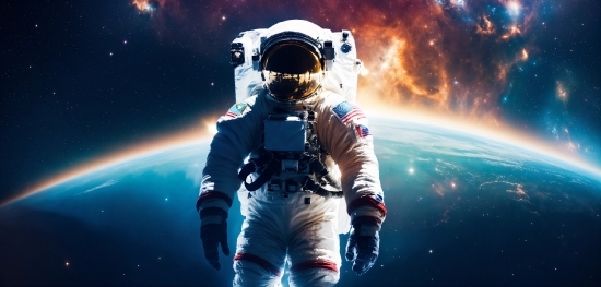 Astronaut, Astronomical Object, Space, Art, Event, Electric Blue
