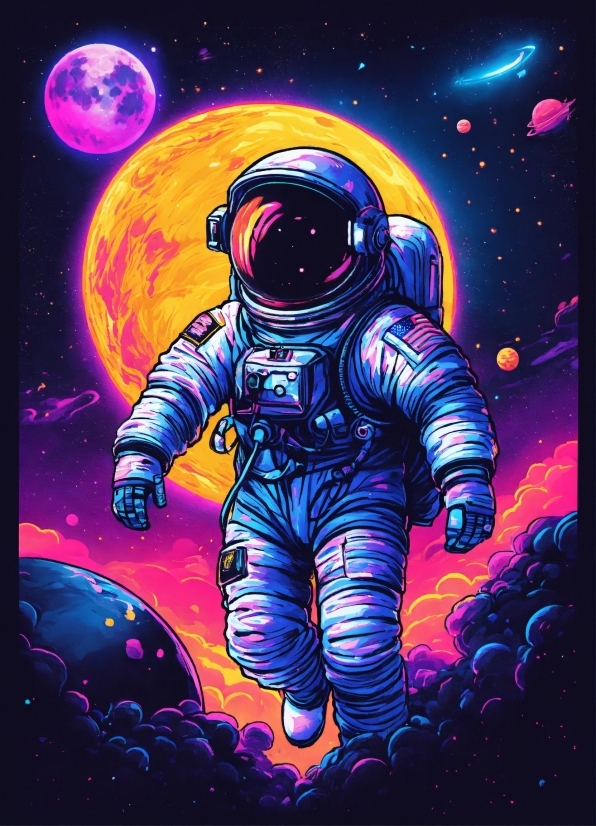 Astronaut, Cartoon, World, Art, Font, Astronomical Object