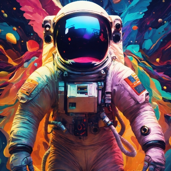 Astronaut, Cg Artwork, Space, Electric Blue, Fictional Character, Fun