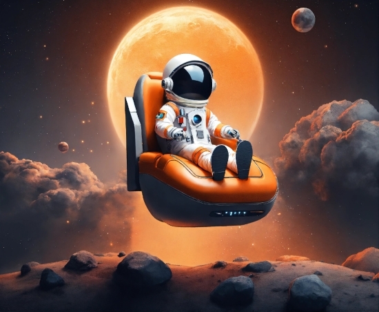 Astronaut, Cloud, World, Flash Photography, Astronomical Object, Art