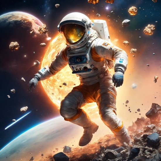 Astronaut, Light, World, Art, Astronomical Object, Space